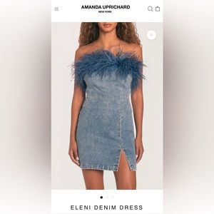 Eleni denim dress by Amanda Uprichard. NWT . Size Small .
